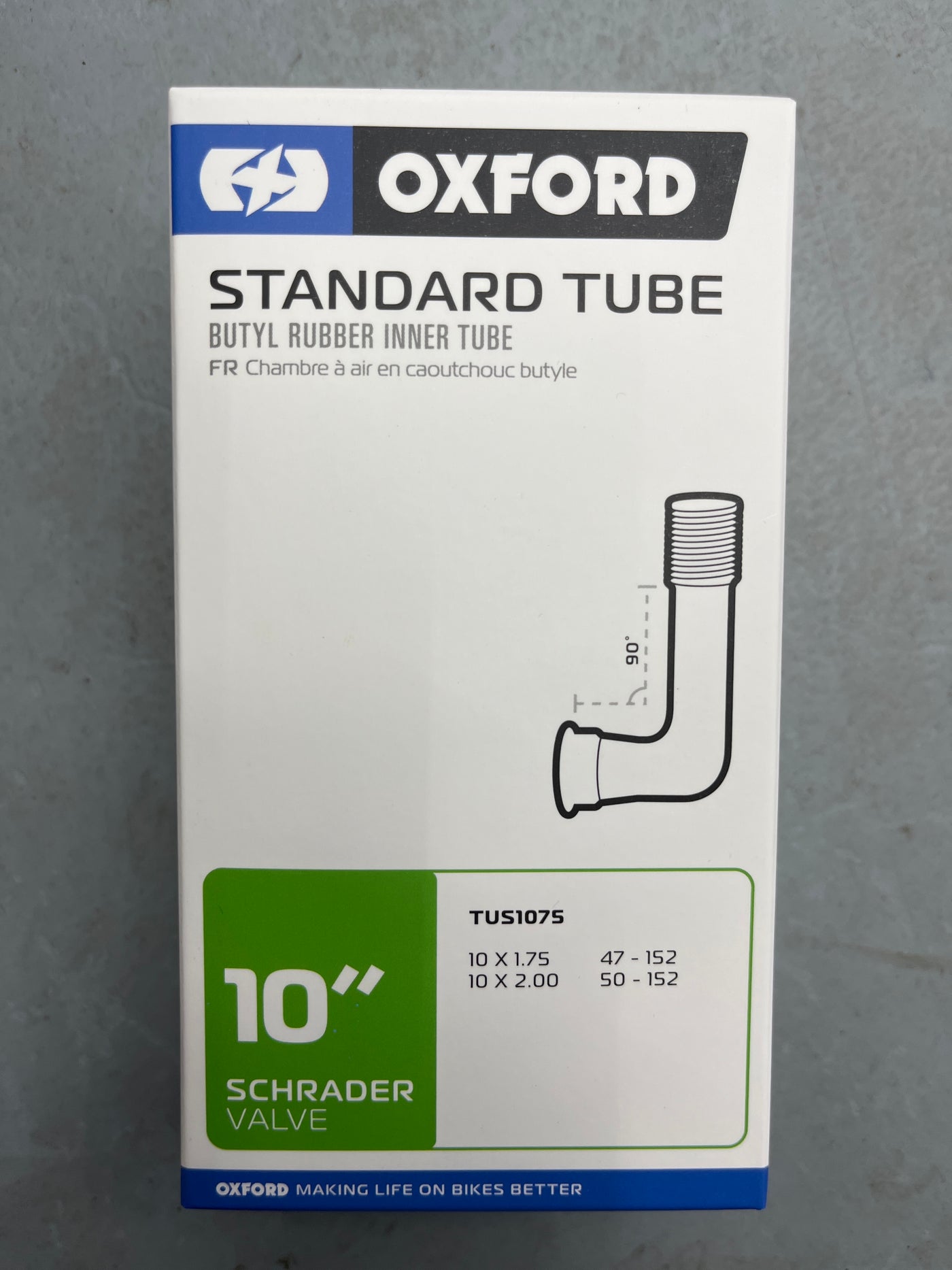 Oxford 10" Schrader Tube