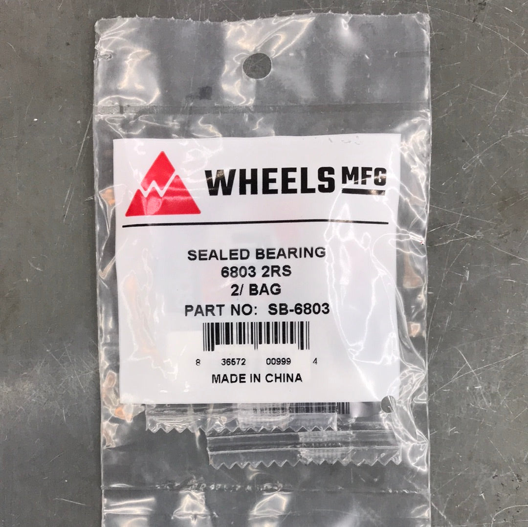 Wheels MFG 2 Sealed Bearings 6803