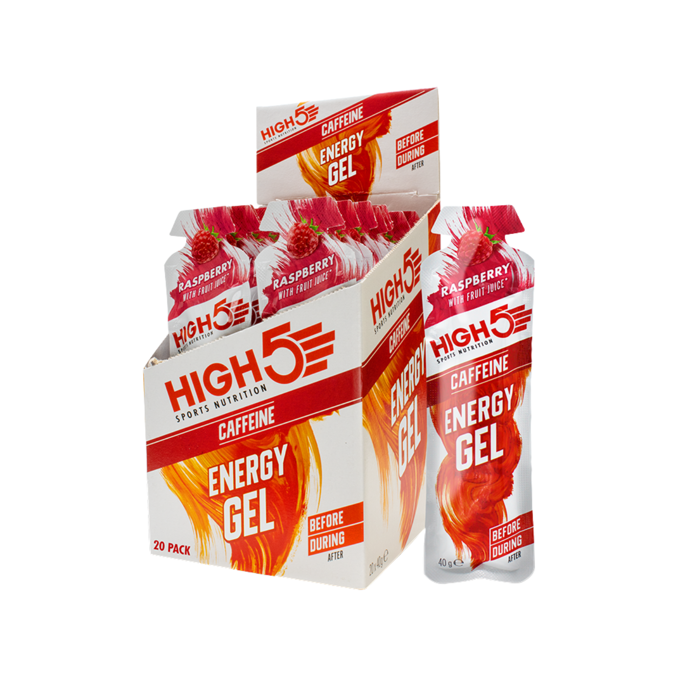 High5 Raspberry Caffeine Energy Gel 40g