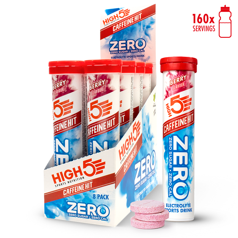 High5 Zero Berry Caffeine Hit Box (8 Tubes) 8x80g
