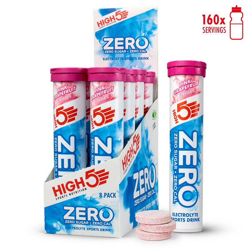 High5 Zero Pink Grapefruit Electrolyte Sports Drink Box (8 Tubes) 8x80g