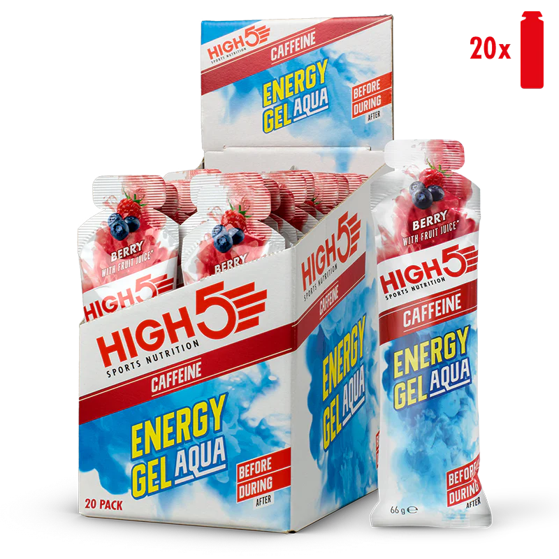 High5 Berry Energy Gel Aqua Caffeine Box (20 pieces) 20x66g