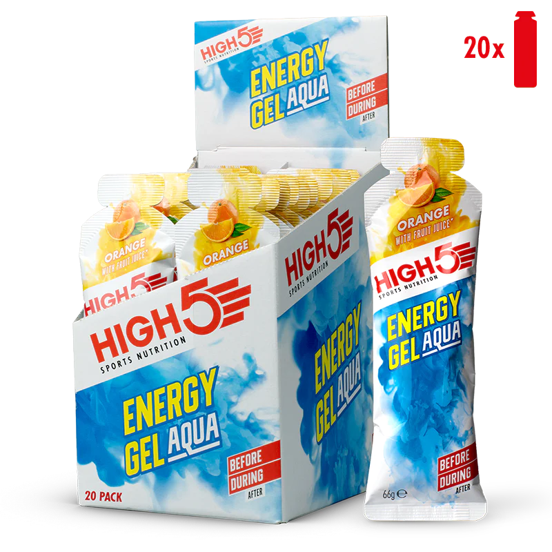 High5 Orange Energy Gel Aqua Box (20 Pieces) 20x66g
