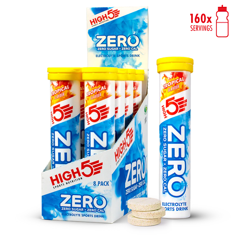 High5 Zero Tropical Electrolyte Sports Drink Box (8 Tubes) 8x80g